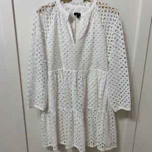NWT Jcrew Long sleeved eyelet dress